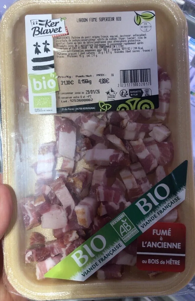 Lardon Fume Supérieur Bio