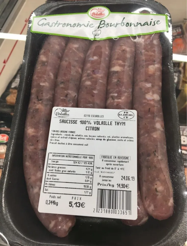 Saucisse 100% volaille