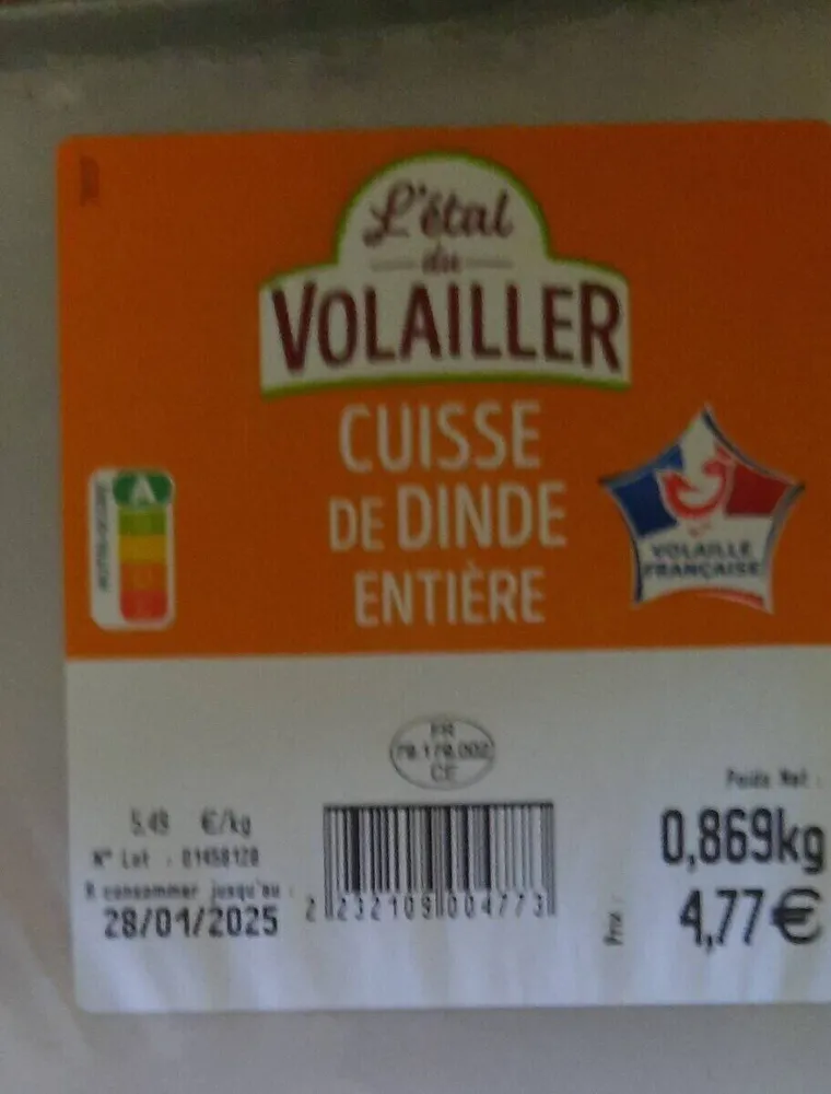 CUISSE DE DINDE ENTIÈRE
