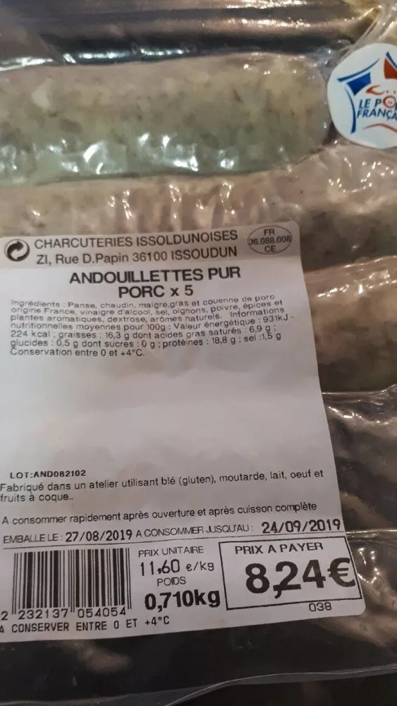 Andouillette pur porc