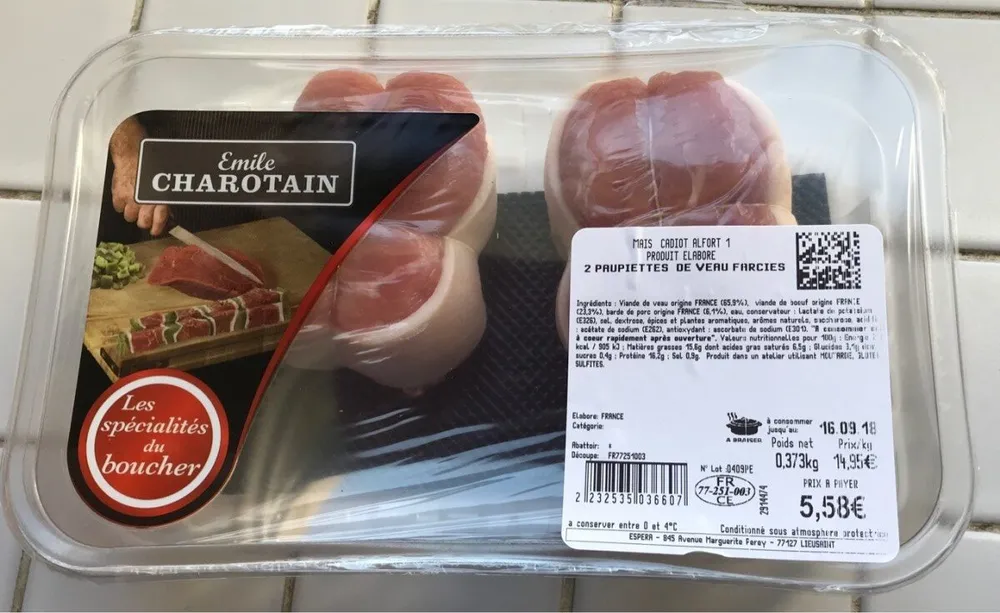 Paupiettes de veau farcies