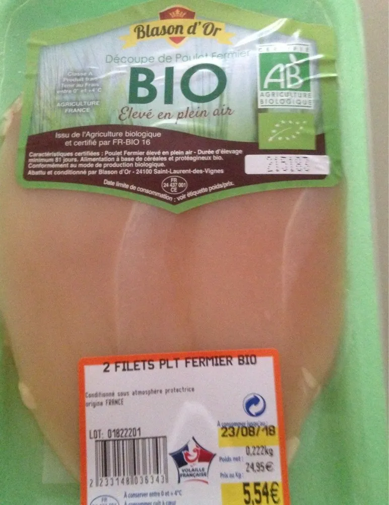 Decoupe poulet fermier