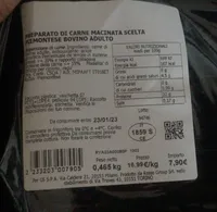 Preparato di carne macinata scelta