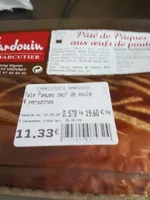 Pâte de pâques aux oeufs de poule