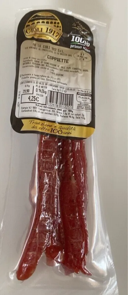 Coppiette carne essiccata