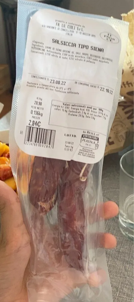 Salsiccia tipo siena