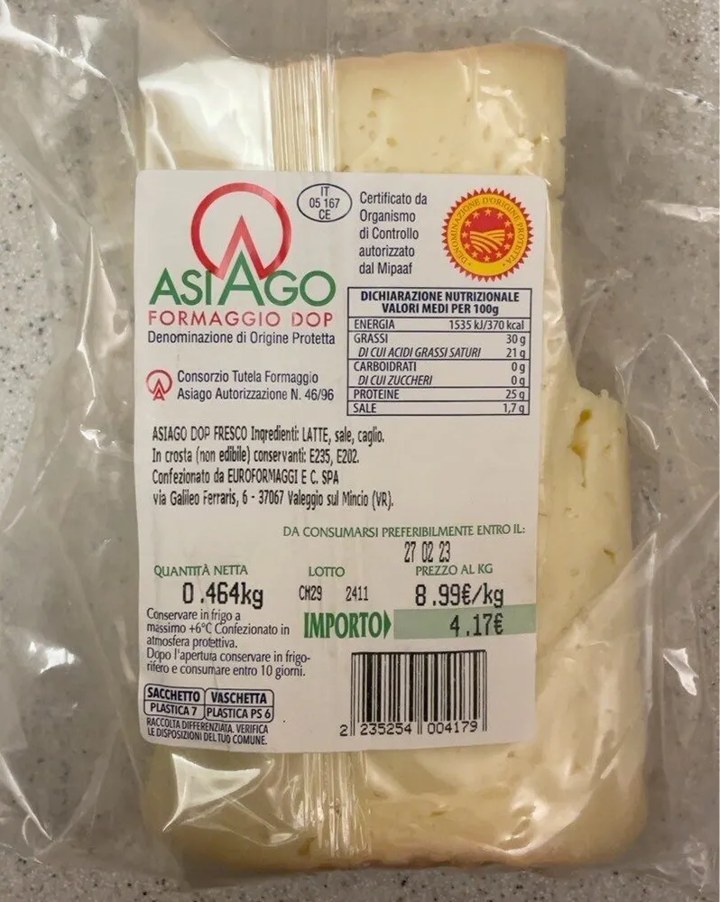 Formaggio DOP