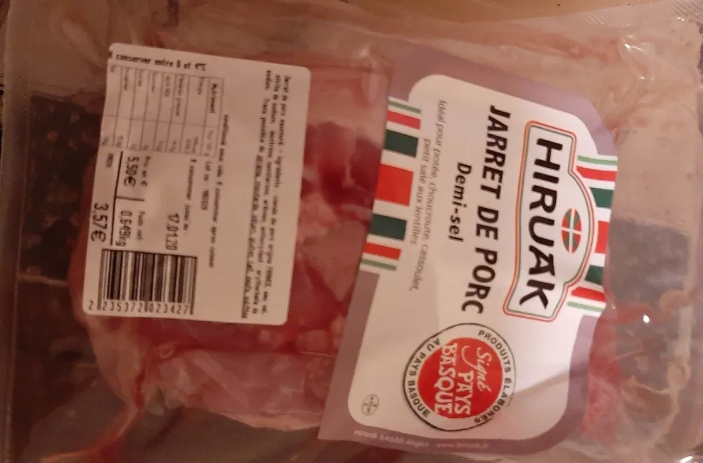 Jarret de porc demi-sel