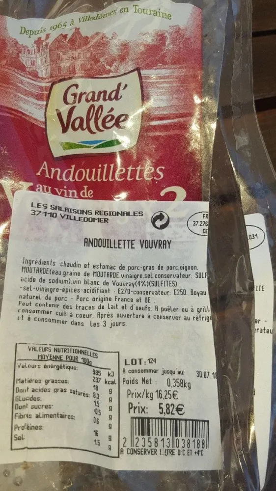 Andouillettes au Vouvray
