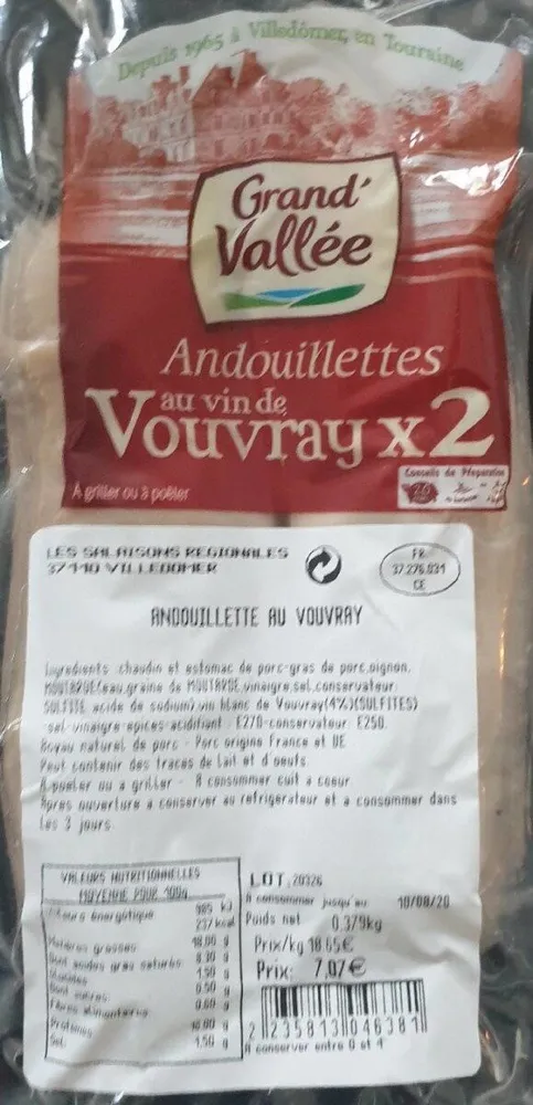 Andouillettes au vin de Vouvray