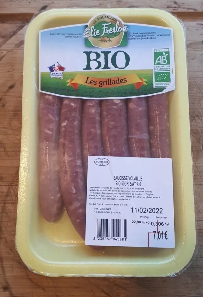 les grillades saucisse volaille