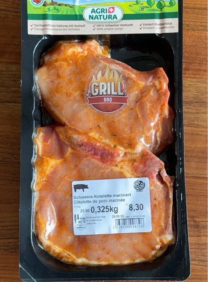 Schweins-Kotelette mariniert