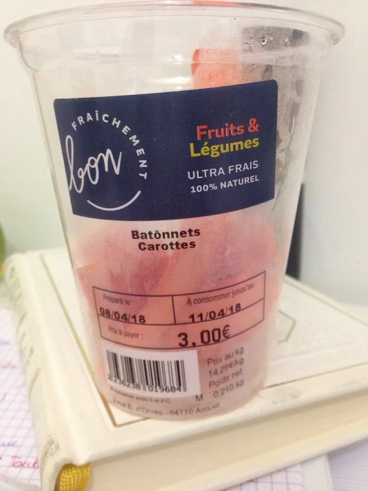 Batonnets carottes