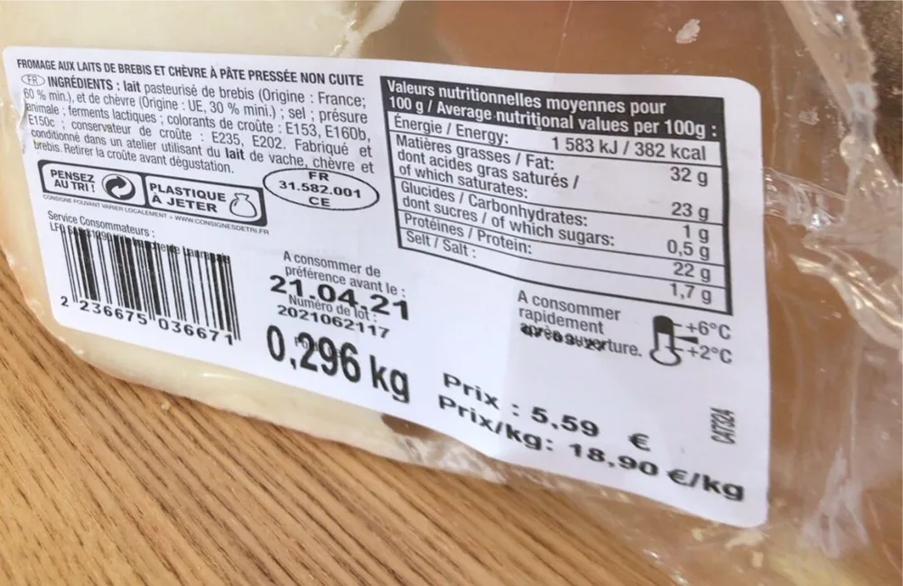 Fromage brebis chevres