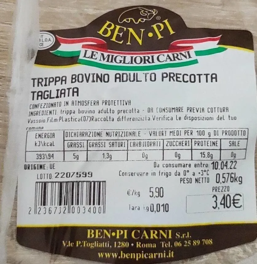 Trippa bovino adulto