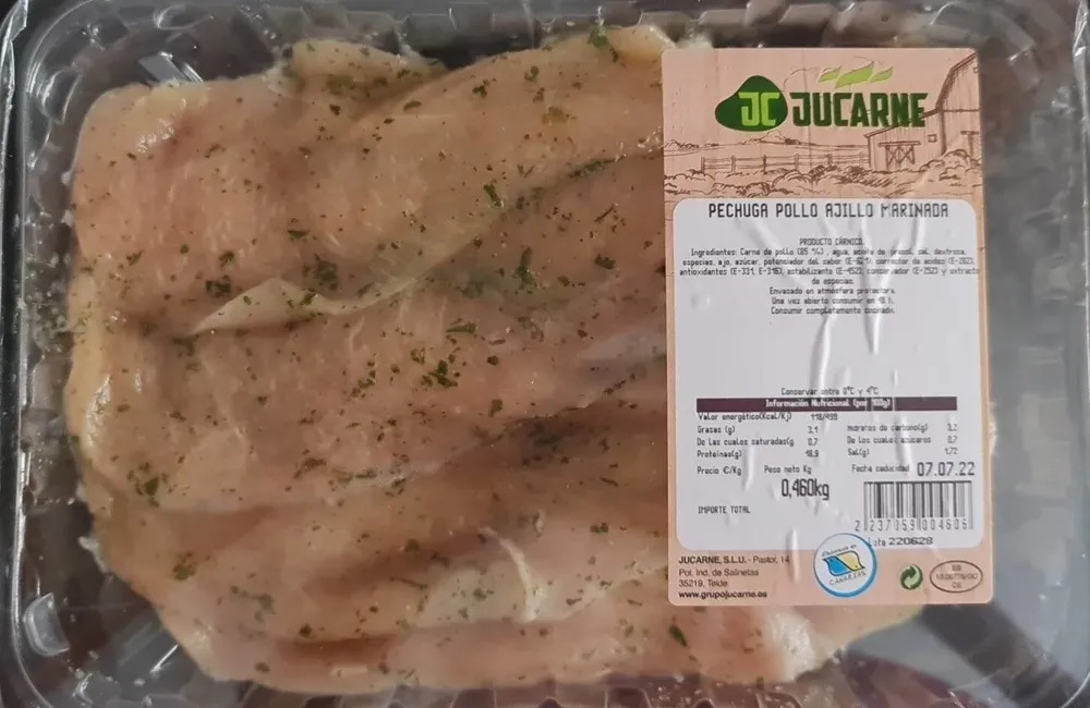 Pechuga pollo ajillo marinada