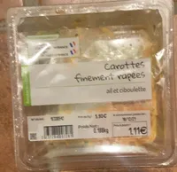 Carottes finement rapées