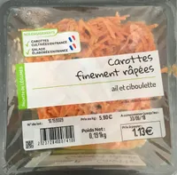 Carottes finements râpées