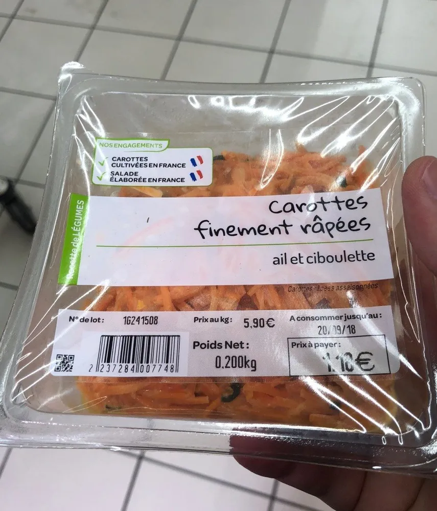 Carottes Finement Râpées