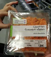 Carottes finement râpées