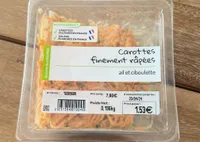 Carottes finement râpées