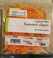 Carottes finement râpées