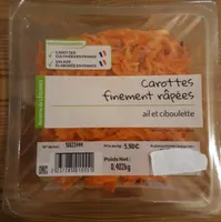 Carottes finement râpées