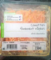 Carottes finement râpées ail et ciboulette