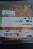 Carottes finement râpées