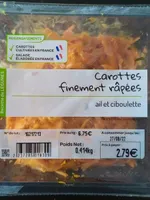 Carottes finement râpées