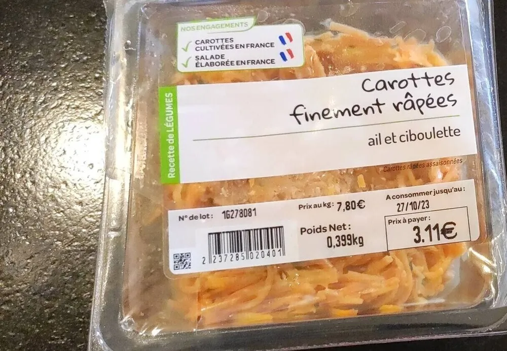 Carrotes râpée