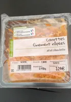 Carottes finement râpées