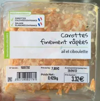 Carottes finement râpées