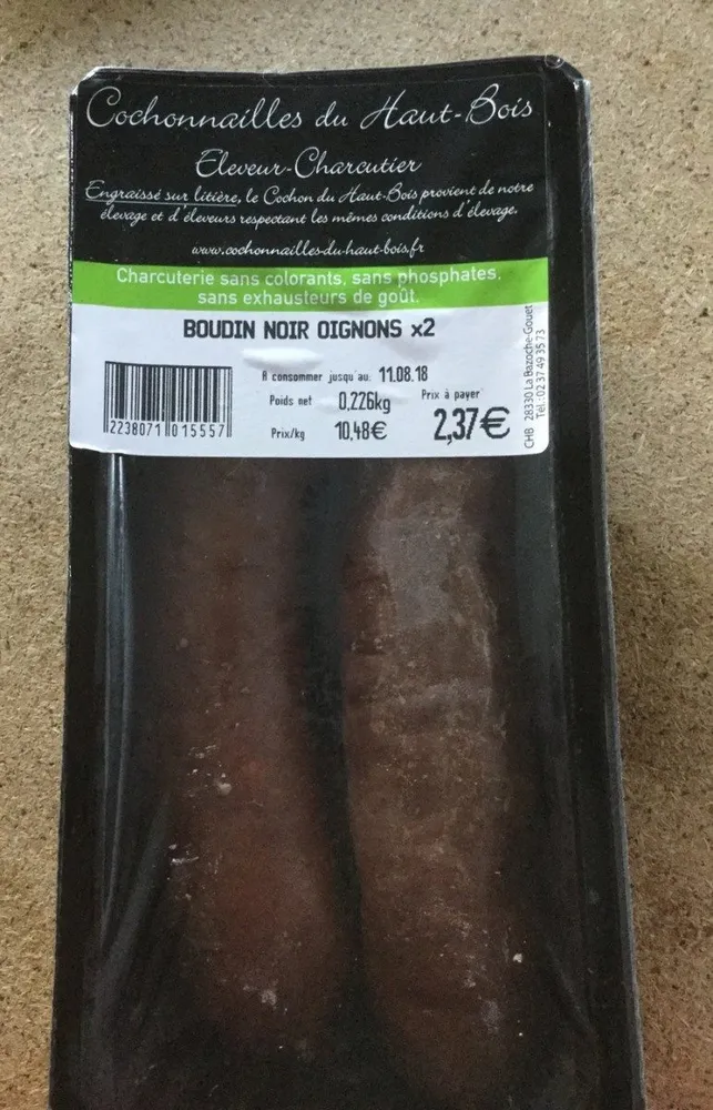 Boudin noir aux oignons