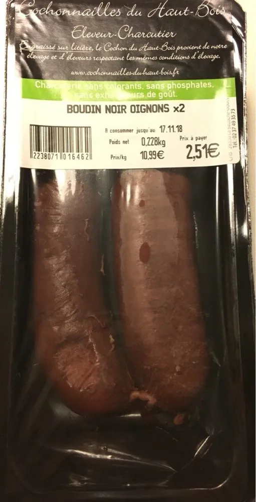 Boudin noir aux oignonsx2