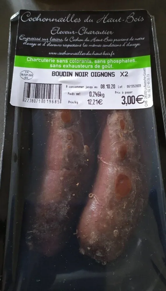 Boudin noir oignons