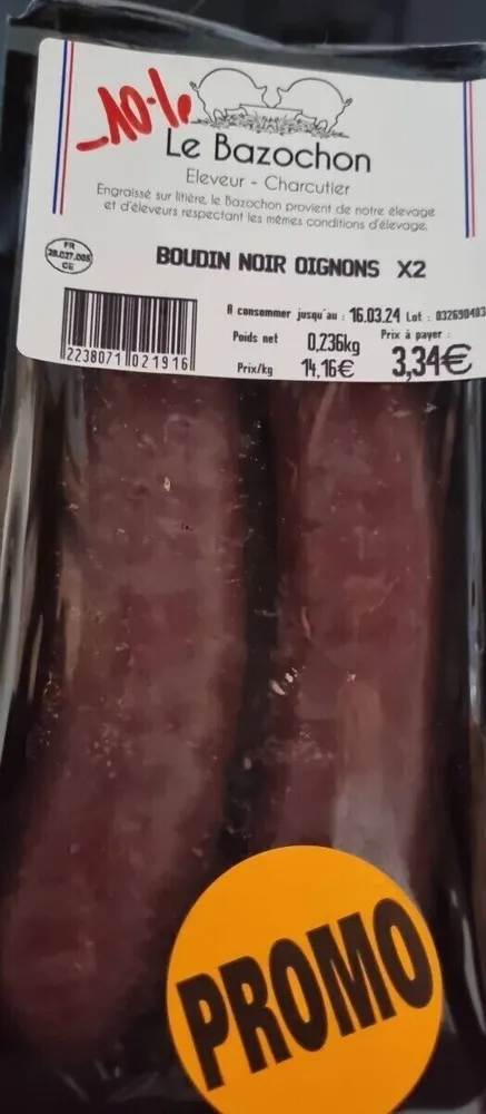 Boudin noir au oignons