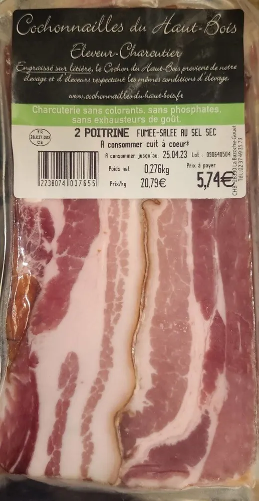 Poitrine fumée salée