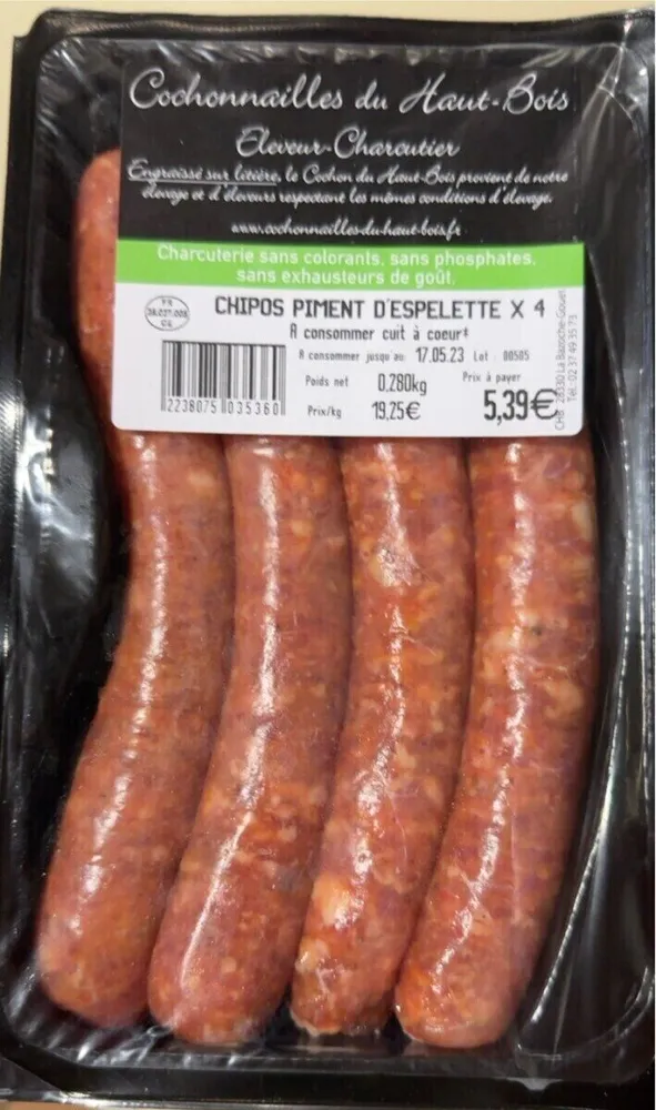 Chipolatas piment d’espelette