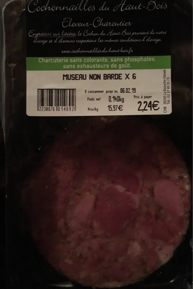 Museau non bardé