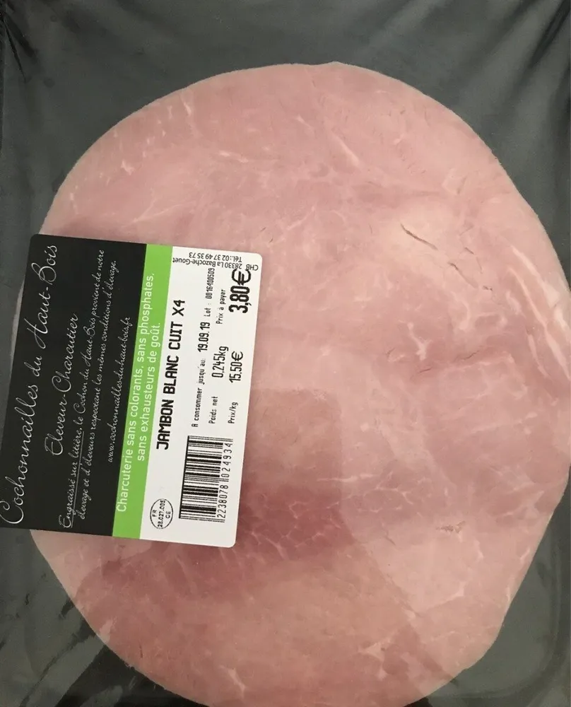 Jambon blanc cuit x4