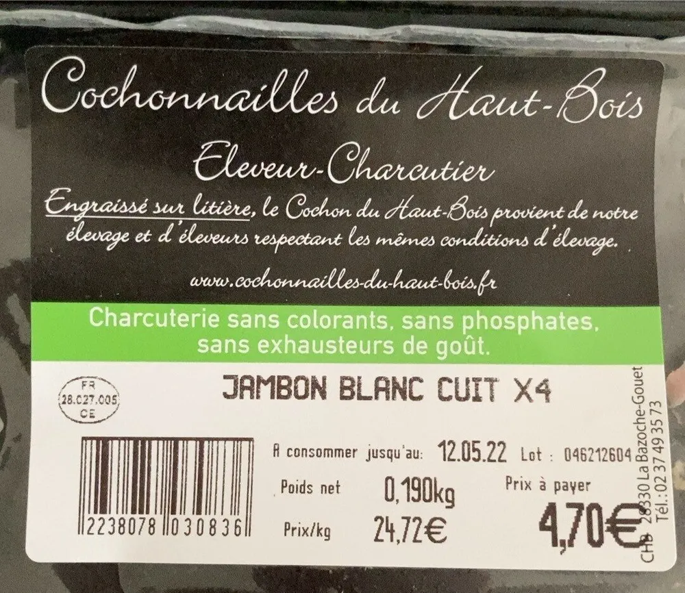 Jambon blanc cuit