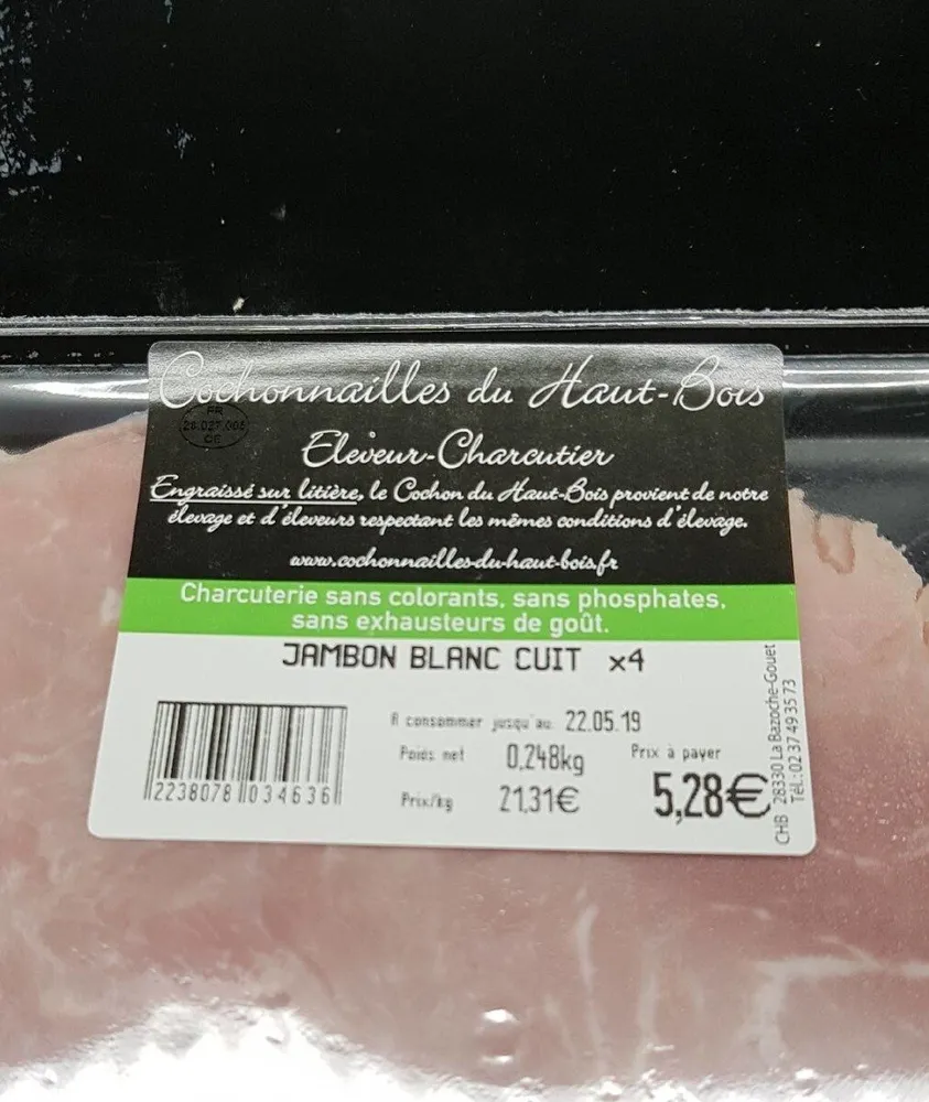 Jambon blanc cuit