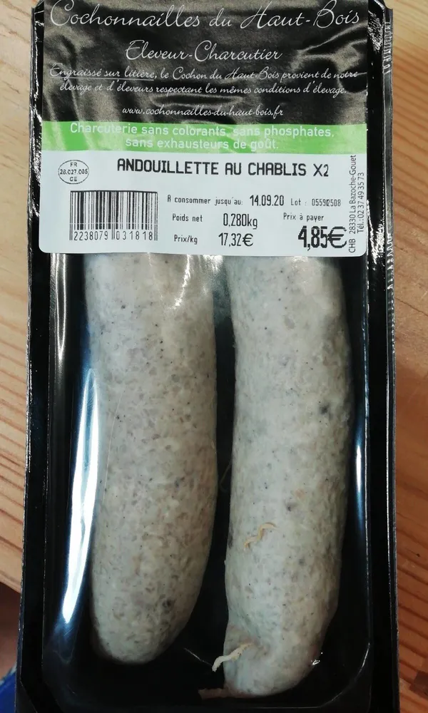 Andouillette au chablis x 2