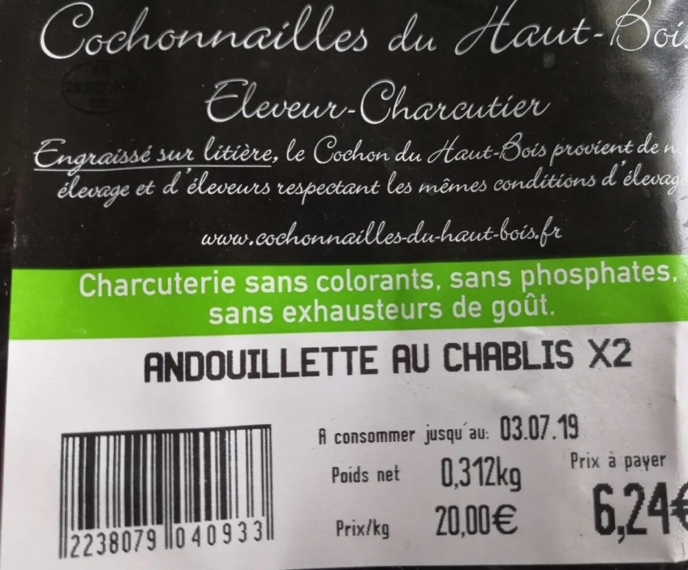 Andouillettes au Chablis