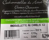 Andouillettes au Chablis