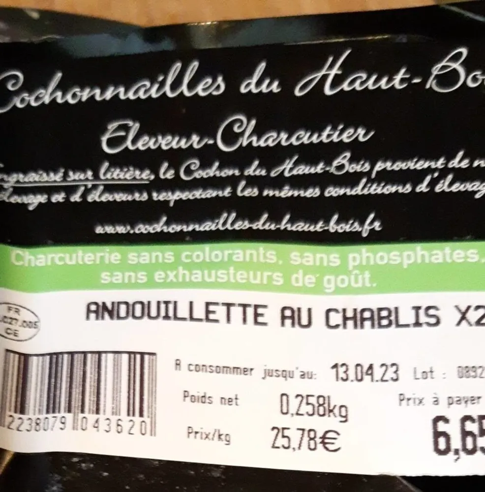 Andouillettes au chablis