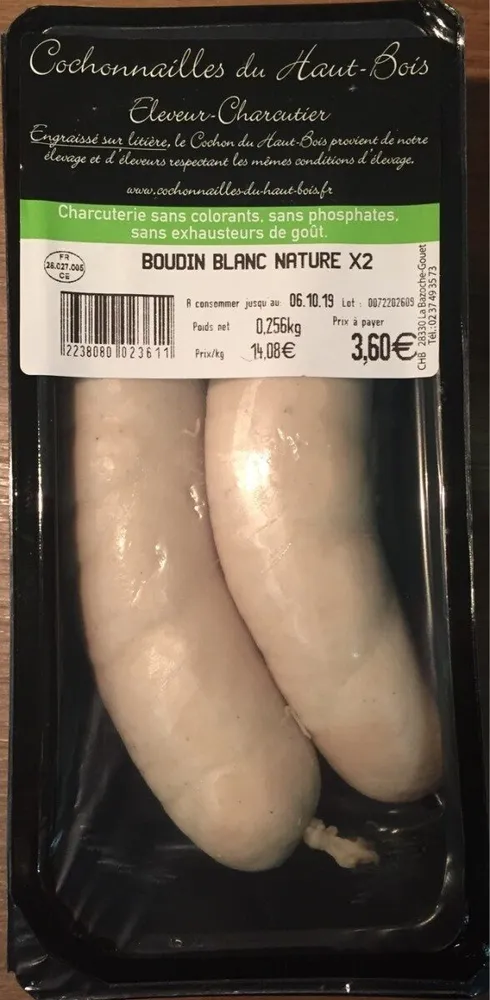 Boudin blanc nature