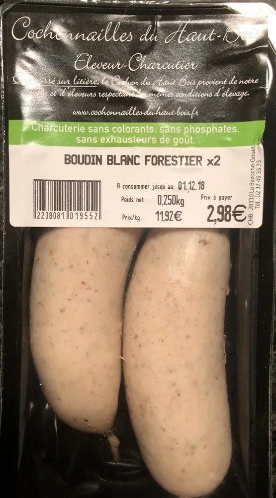 Boudin blanc forestier