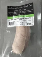 Saucisson ail courbe non fumé cuit